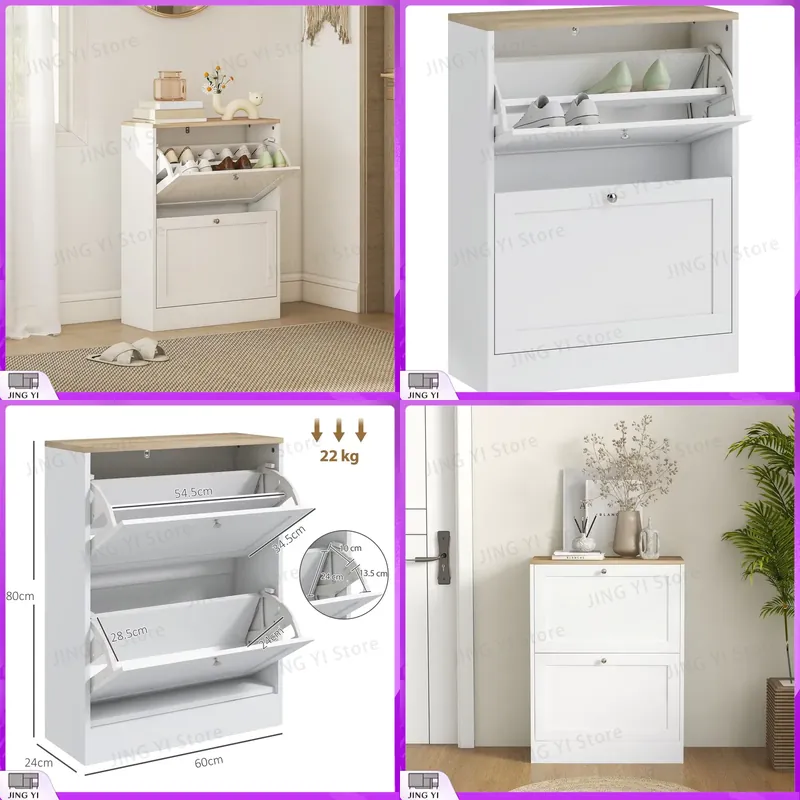 Shoe Rack Cabinet Narrow Entryway - Narrow Shoe Cabinet with 2 Flip