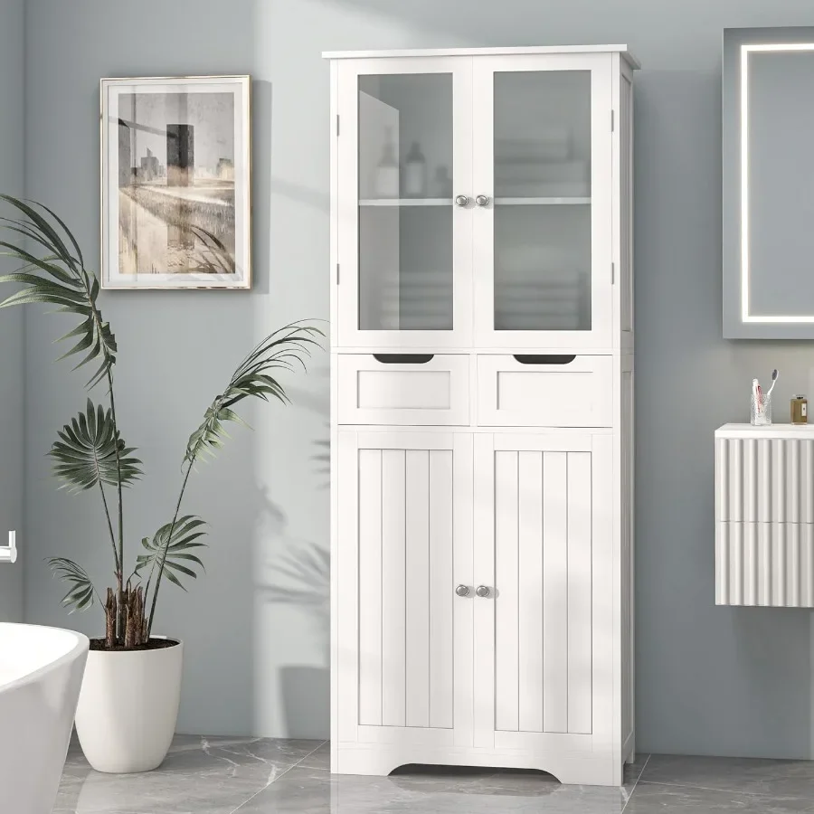Storage - 67 Tall Bathroom Storage Cabinet, Freestanding