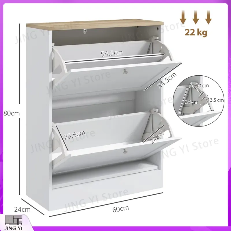 Narrow Shoe Cabinet with 2 Fli - đánh giá và giá Shoe Rack Cabinet Narrow Entryway