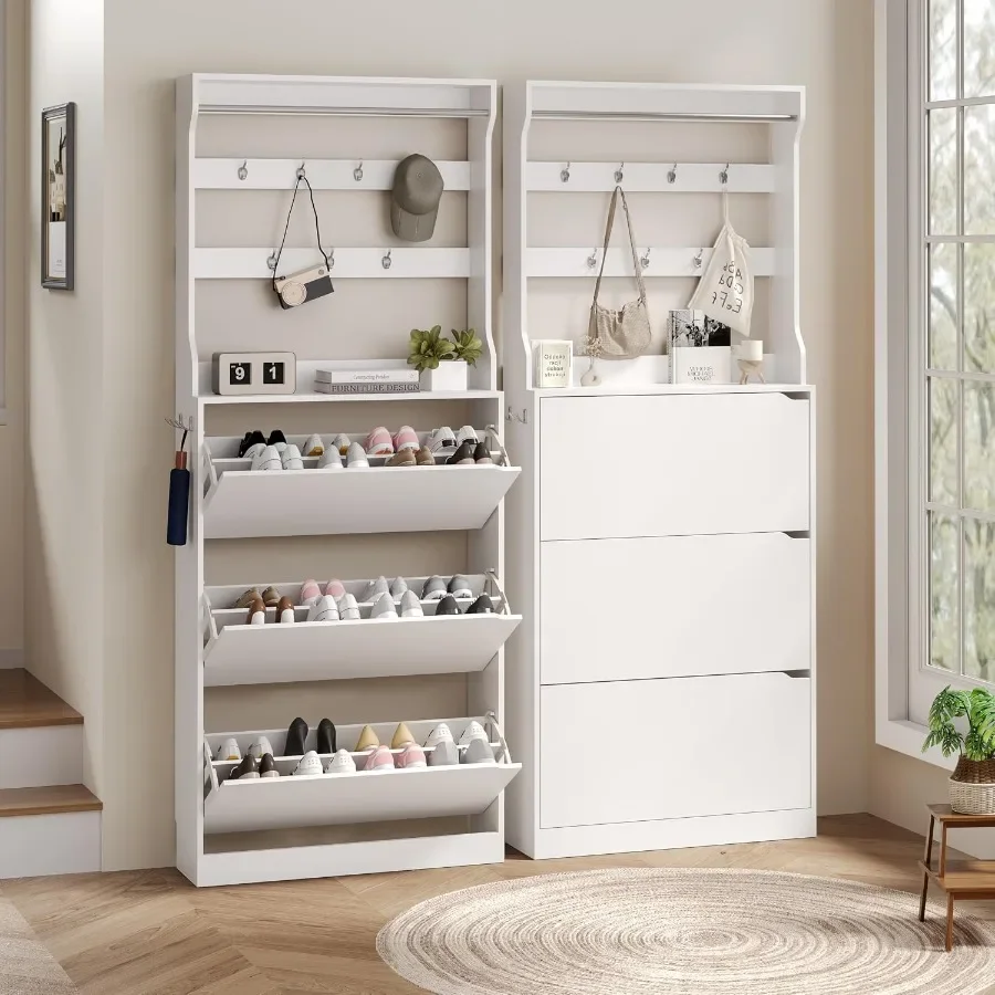 Tall shoe cabinet with coat ra - đánh giá và giá Storage