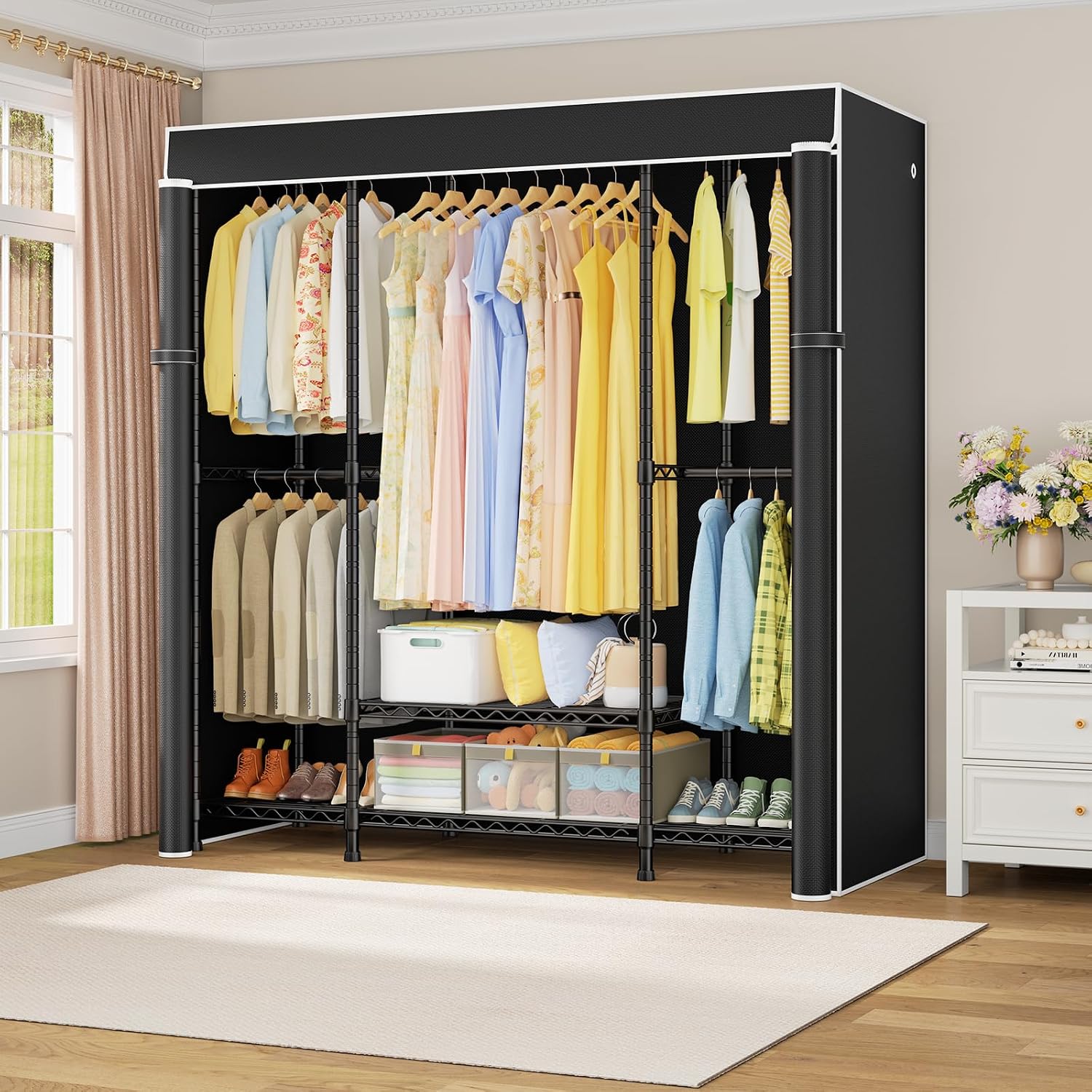 E3C Heavy Duty Portable Closet - đánh giá và giá Wardrobe Closet Portable Fabric Cover